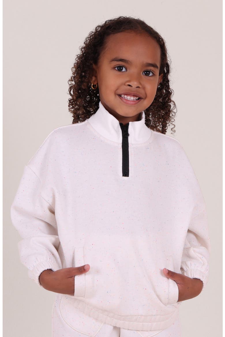 Kids' Half Zip Pullover, Alternate, color, ECRU