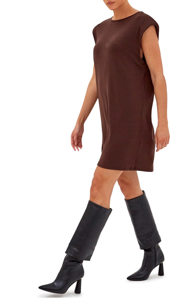 4th & Reckless Gabriella Shoulder Pad Sleeveless T-Shirt Dress, Alternate, color,