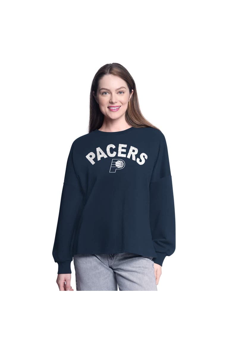 Women's G-III 4Her by Carl Banks Navy Indiana Pacers Athletic Pullover Sweatshirt, Alternate, color, Navy