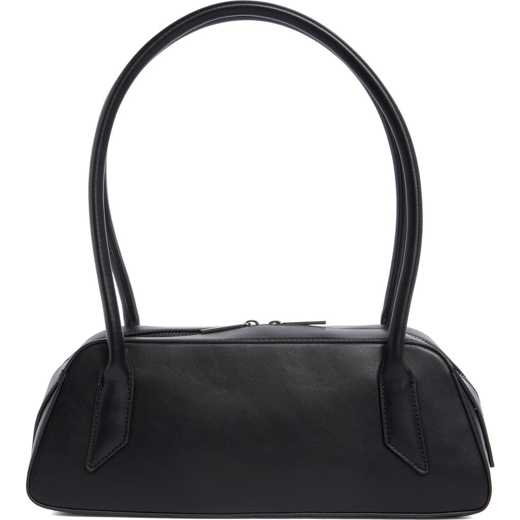 BCBG Faux Leather Shoulder Bag in Black at Nordstrom Rack