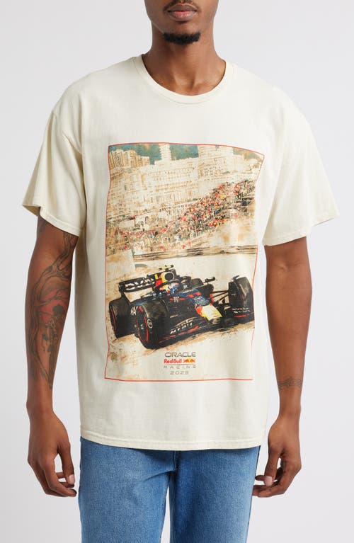 Merch Traffic Red Bull Racing on the Track Graphic T-Shirt in Sand Pigment Dye 