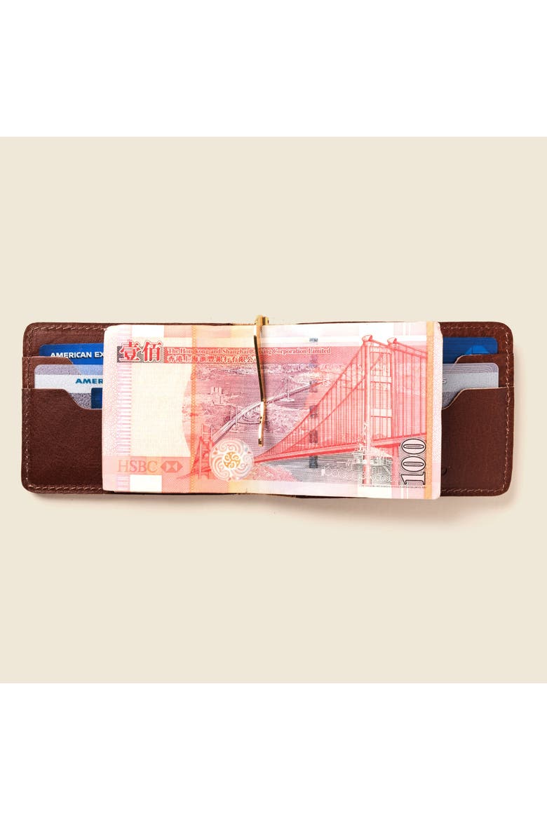 Bifold Money Clip Wallet, Alternate, color, Chocolate