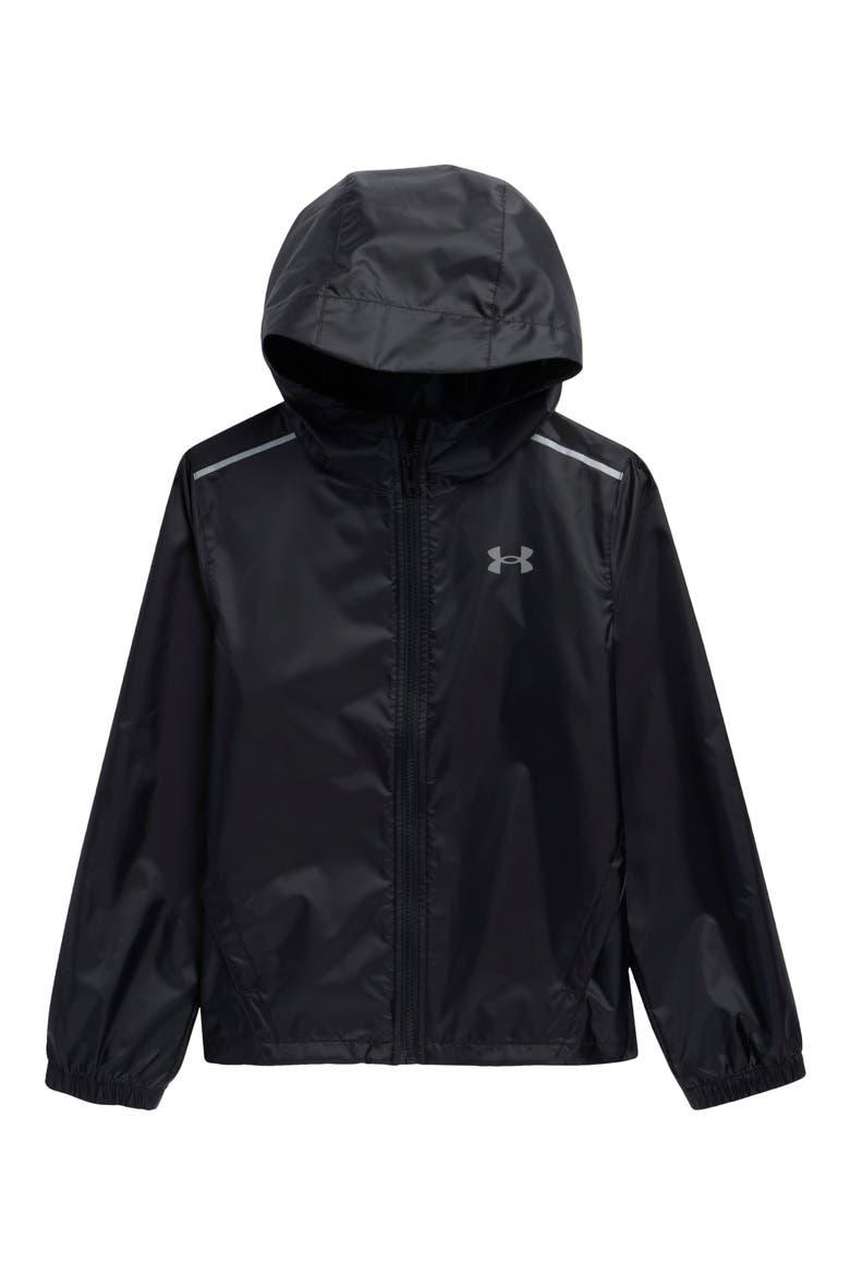 Kids' Madeweather Hooded Windbreaker Jacket, Main, color, BLACK