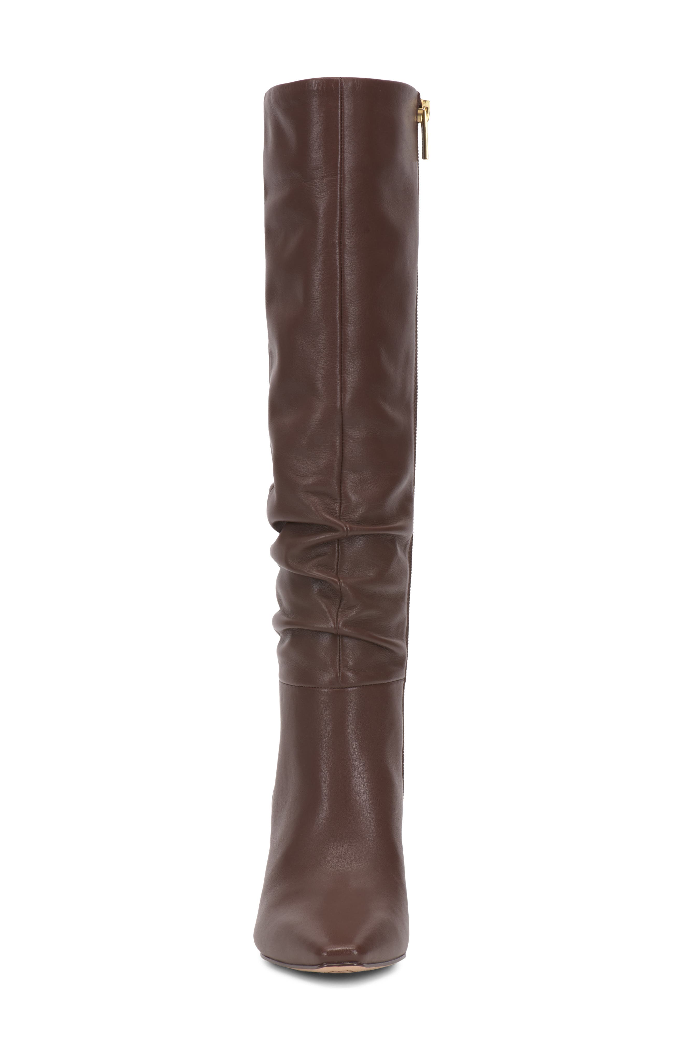 Genisa Knee High Leather Boot, Alternate, color, JAVA