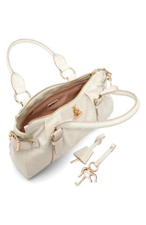 Aldo Alosaa Faux Leather Satchel In White