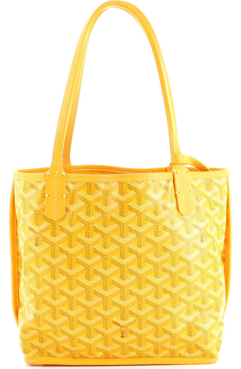 Pre-Owned Goyard Anjou Reversible Tote Coated Canvas Mini, Main, color, Orange