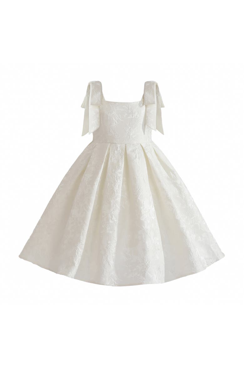 MariBow Pleated Dress, Main, color, Ivory