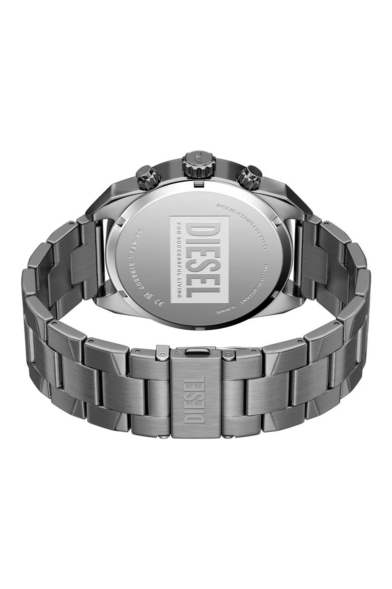 Spiked Chronograph Bracelet Watch, 49mm, Alternate, color, GUNMETAL