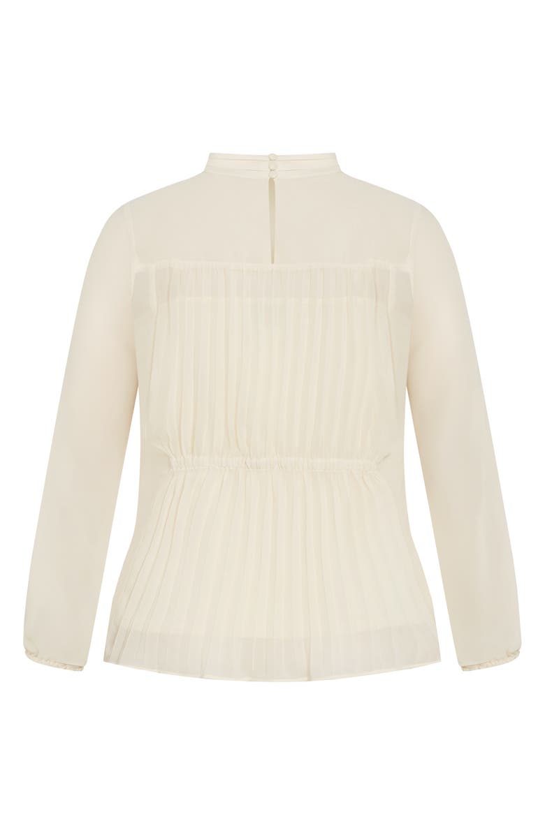 City Chic Cross Lane Pleated Shirt, Alternate, color, 