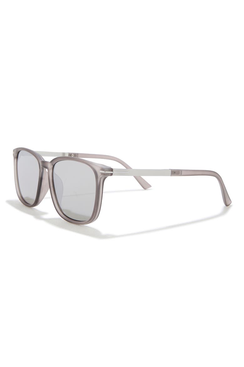 129mm Square Tip Sunglasses, Alternate, color, GREY