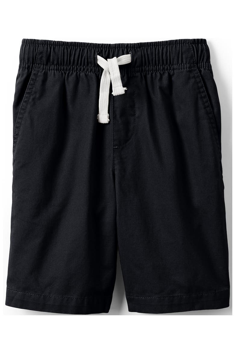 Kids Pull On Chambray Elastic Waist Shorts, Main, color, Black