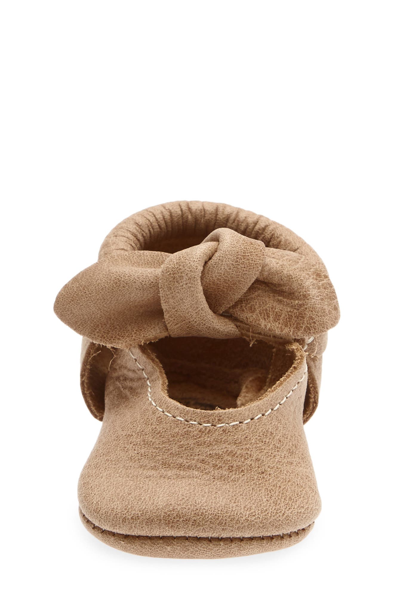 Kids' Knotted Bow Leather Mary Jane, Alternate, color, WEATHERED BROWN