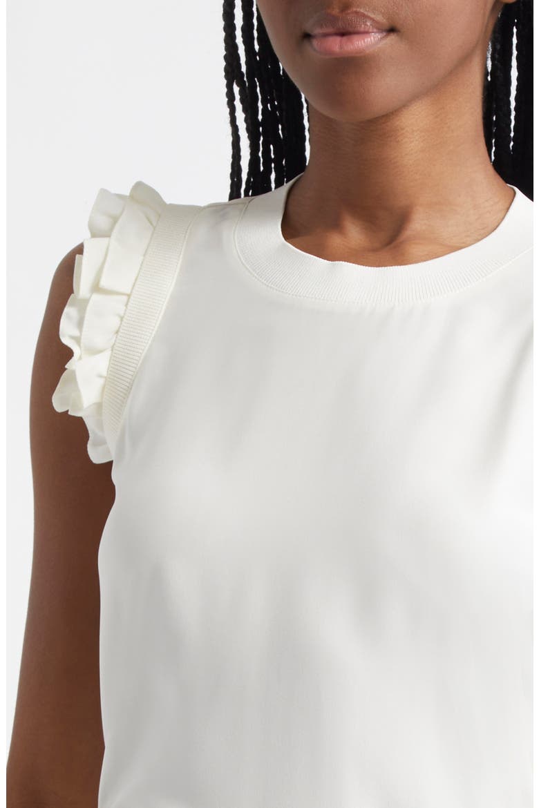 Lenore Ruffle Sleeve Silk Top, Alternate, color, IVORY