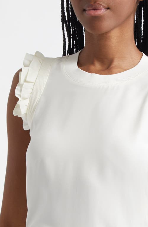 Cinq À Sept Tous Les Jours Lenore Crewneck Sleeveless Silk Top In Ivory
