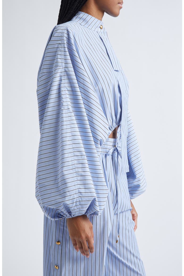 Stripe Poplin Crop Top, Alternate, color, HYDRANGEA STRIPE