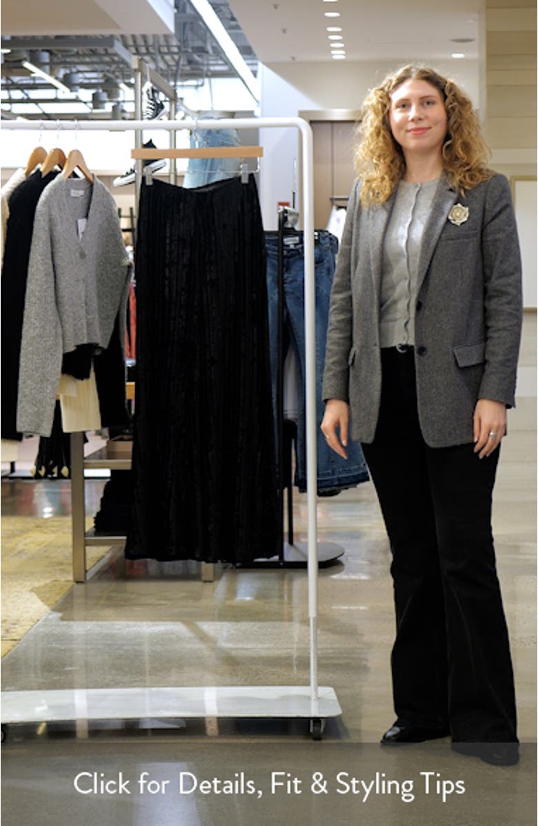 Star Sign Ribbed Wide Leg Velvet Pants, sales video thumbnail