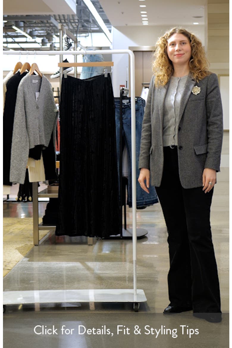 Star Sign Ribbed Wide Leg Velvet Pants video