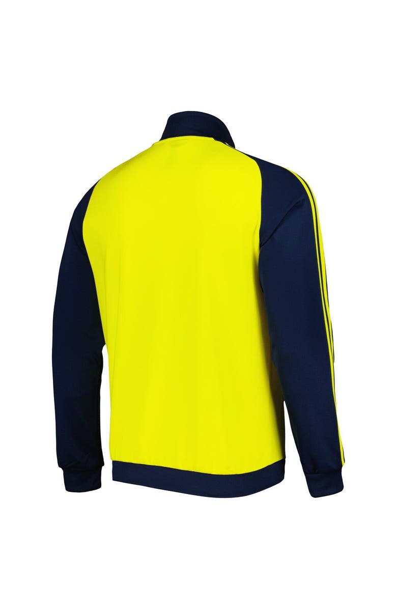 adidas Men's adidas Yellow/Navy Colombia National Team DNA Full-Zip Raglan Track Jacket, Alternate, color,