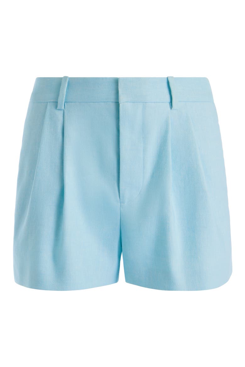 Conry Pleated Linen Blend Shorts, Alternate, color, SPRING SKY