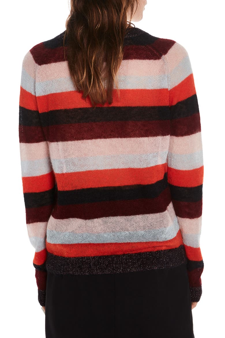Stripe Sweater, Alternate, color, ORANGE BURGUNDY LT BLUE STRIPE