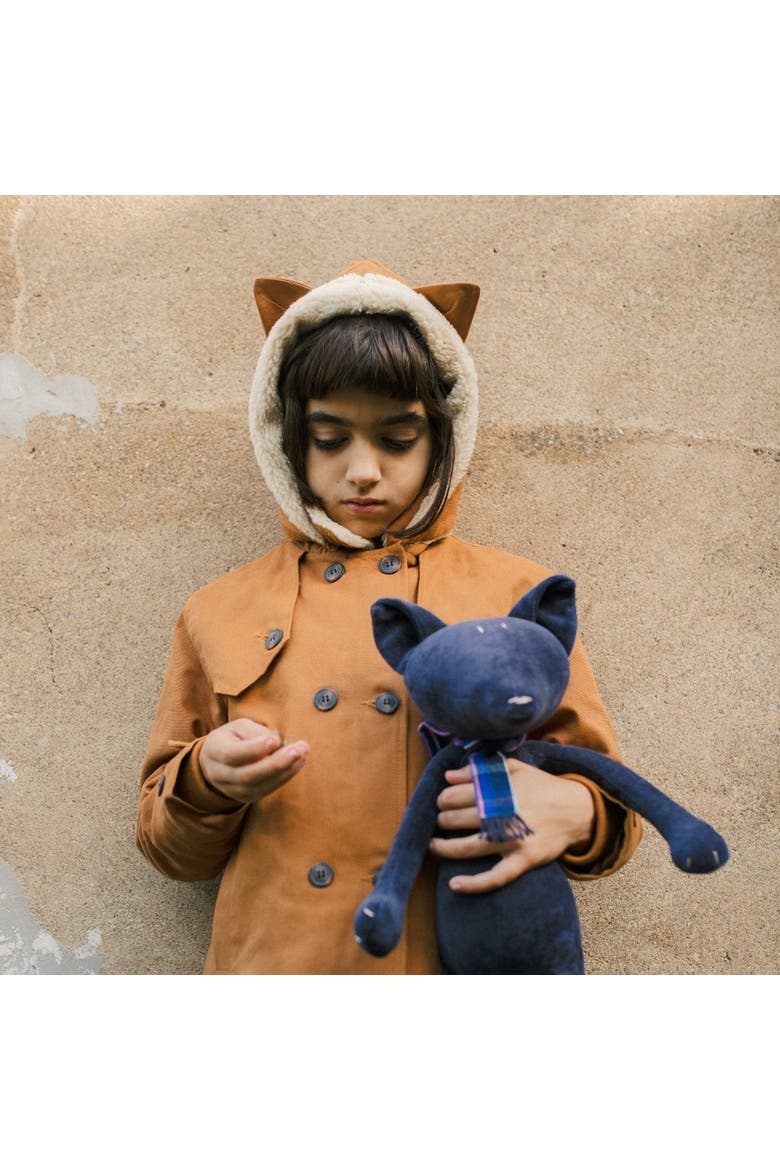Arthus, the fox stuffed animal with sailor shirt, Alternate, color, Open Blue