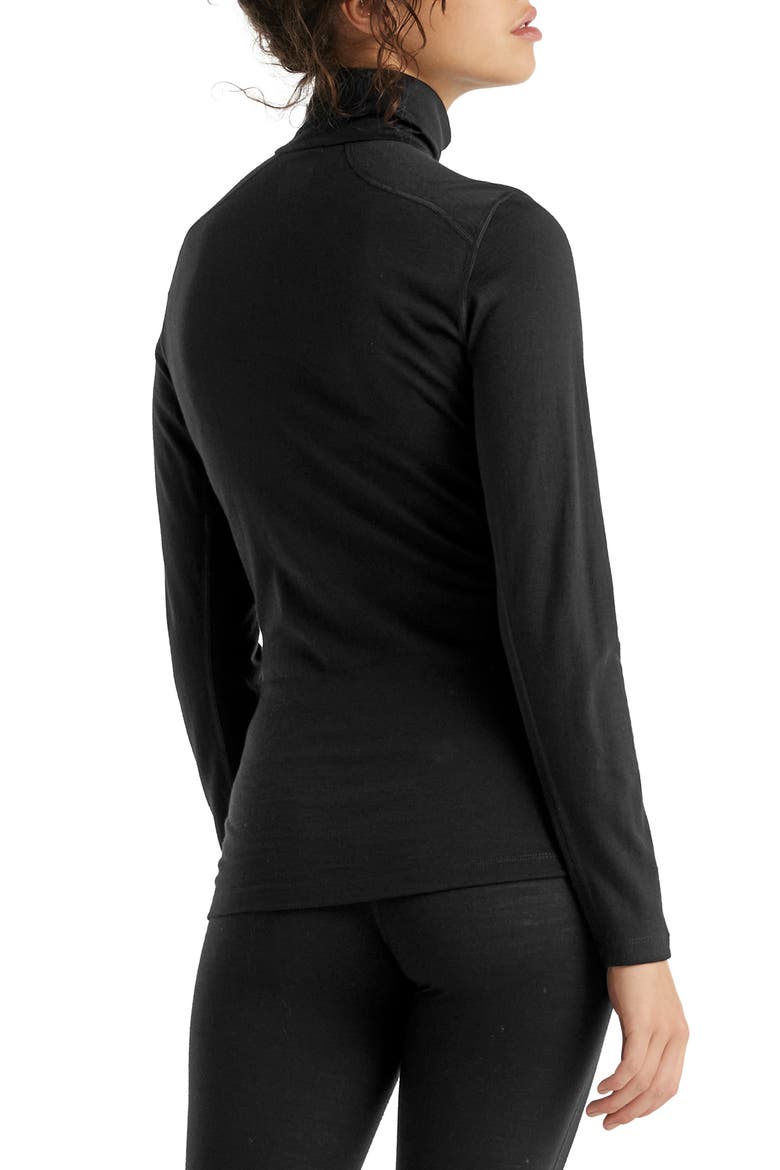 200 Oasis Merino Wool Half Zip Pullover, Alternate, color, BLACK