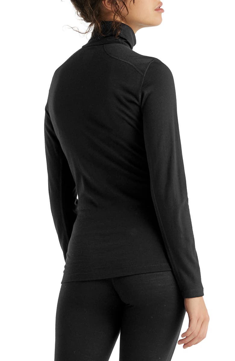 Icebreaker 200 Oasis Merino Wool Half Zip Pullover, Alternate, color, Black