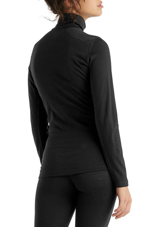 Icebreaker 200 Oasis Merino Wool Half Zip Pullover In Black