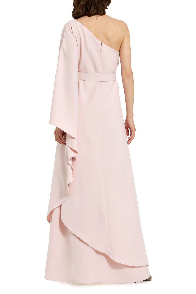 Crepe One Sleeve Belted Kaftan Dress, Alternate, color, Blush