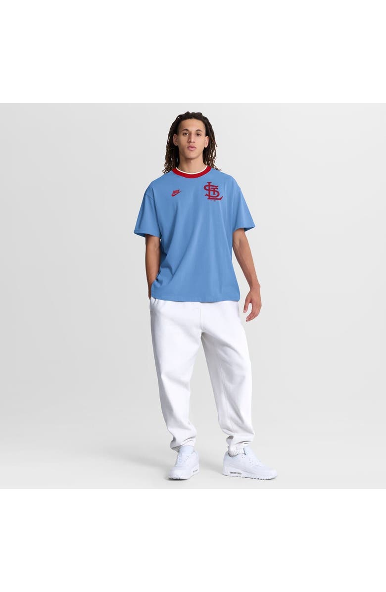 Nike Men's Nike Light Blue St. Louis Cardinals Cooperstown Collection Ringer T-Shirt, Alternate, color, Light Blue