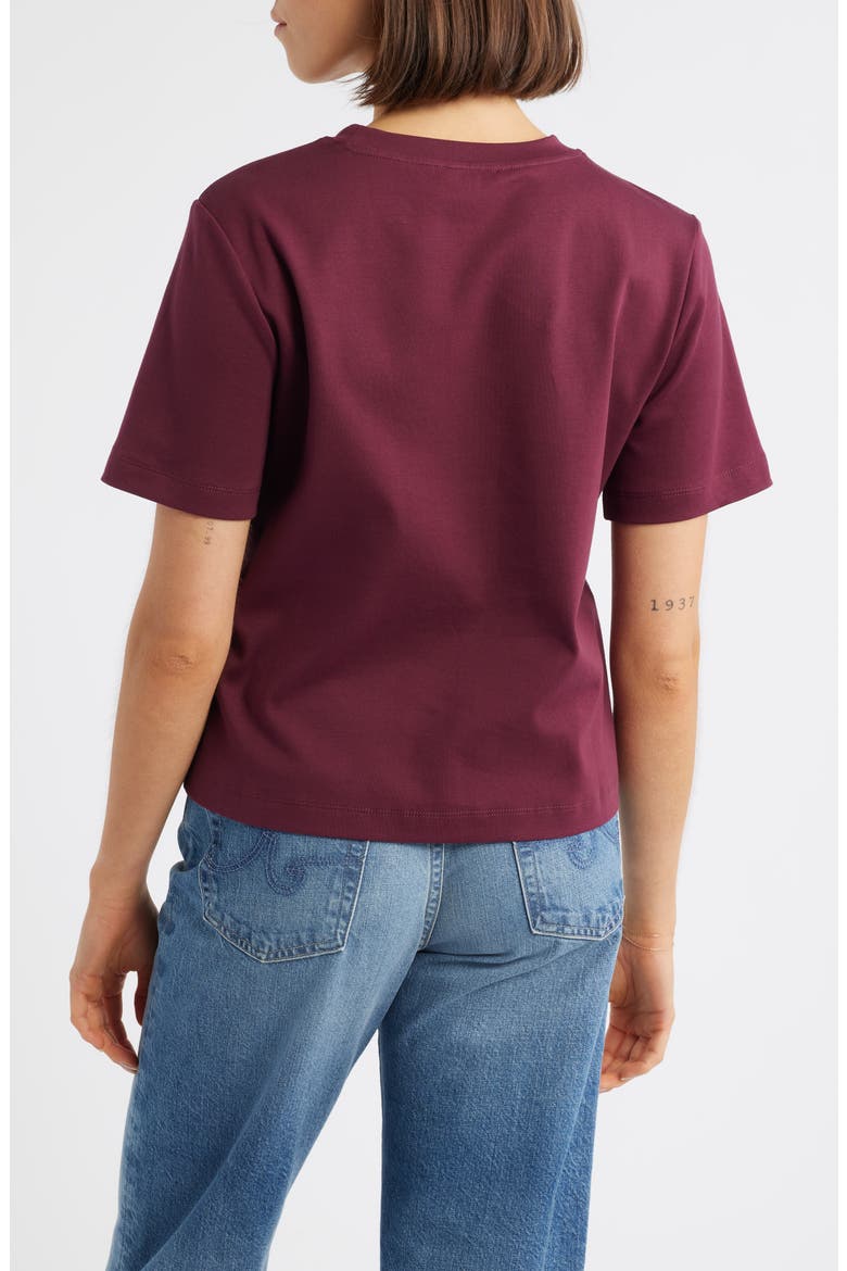 Cotton Crewneck T-Shirt, Alternate, color, WINDSOR WINE