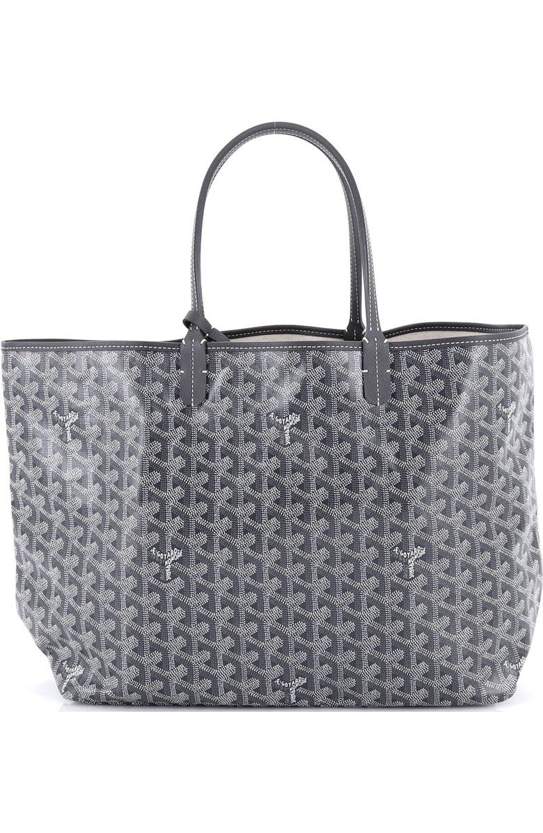 Pre-Owned Goyard Saint Louis Tote Coated Canvas PM, Main, color, Gray