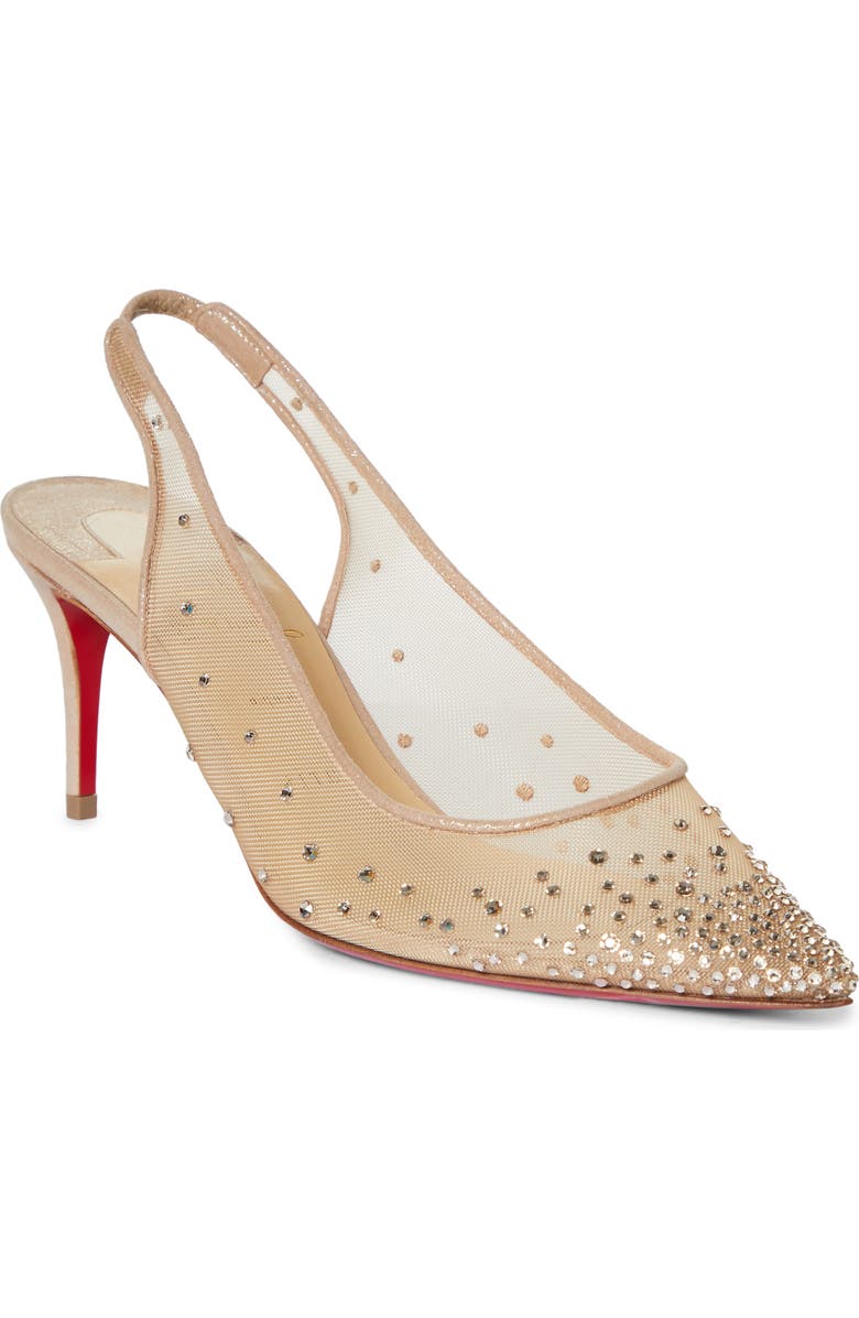 Christian Louboutin Follies Crystal Embellished Slingback Pump, Main, color,