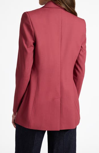 Freya Three Button Jacket in Stretch Wool