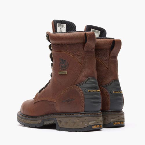 Georgia Boot Carbotec Lt Waterproof Lacer Work Boot In Brown
