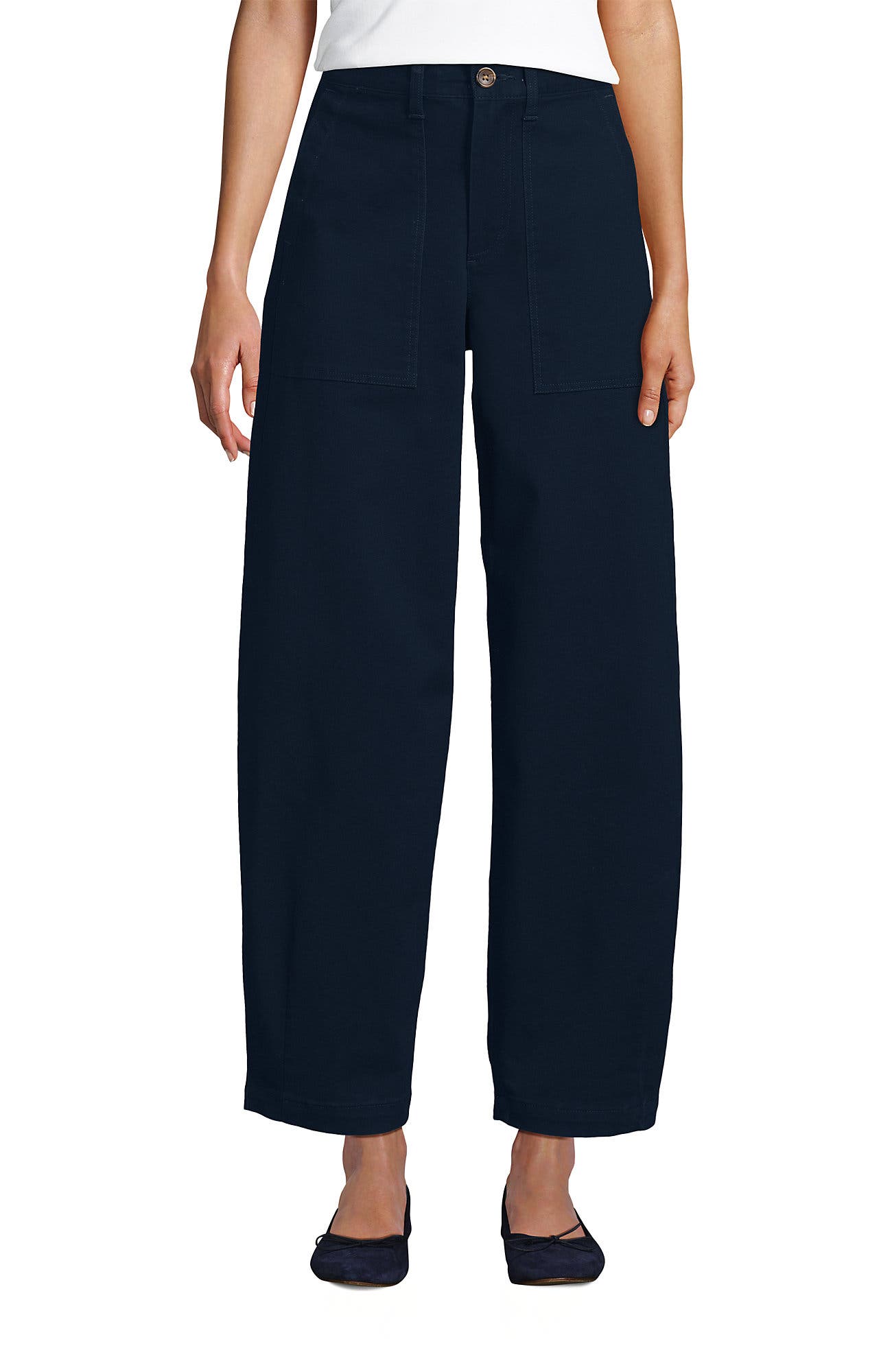 High Rise Barrel Leg Chino Pants - image 5