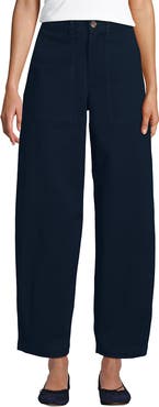 Lands' End High Rise Barrel Leg Chino Pants