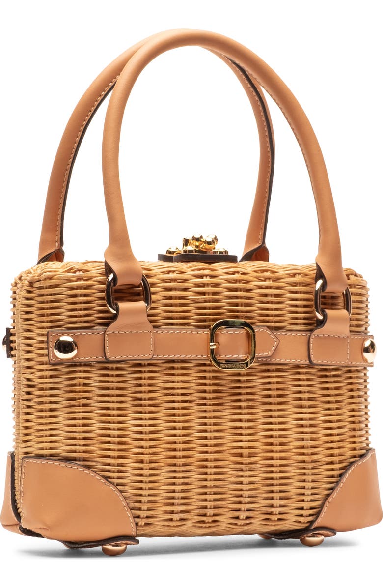 Frances Valentine Lady Basket Wicker Handheld Bag, Alternate, color, Toast