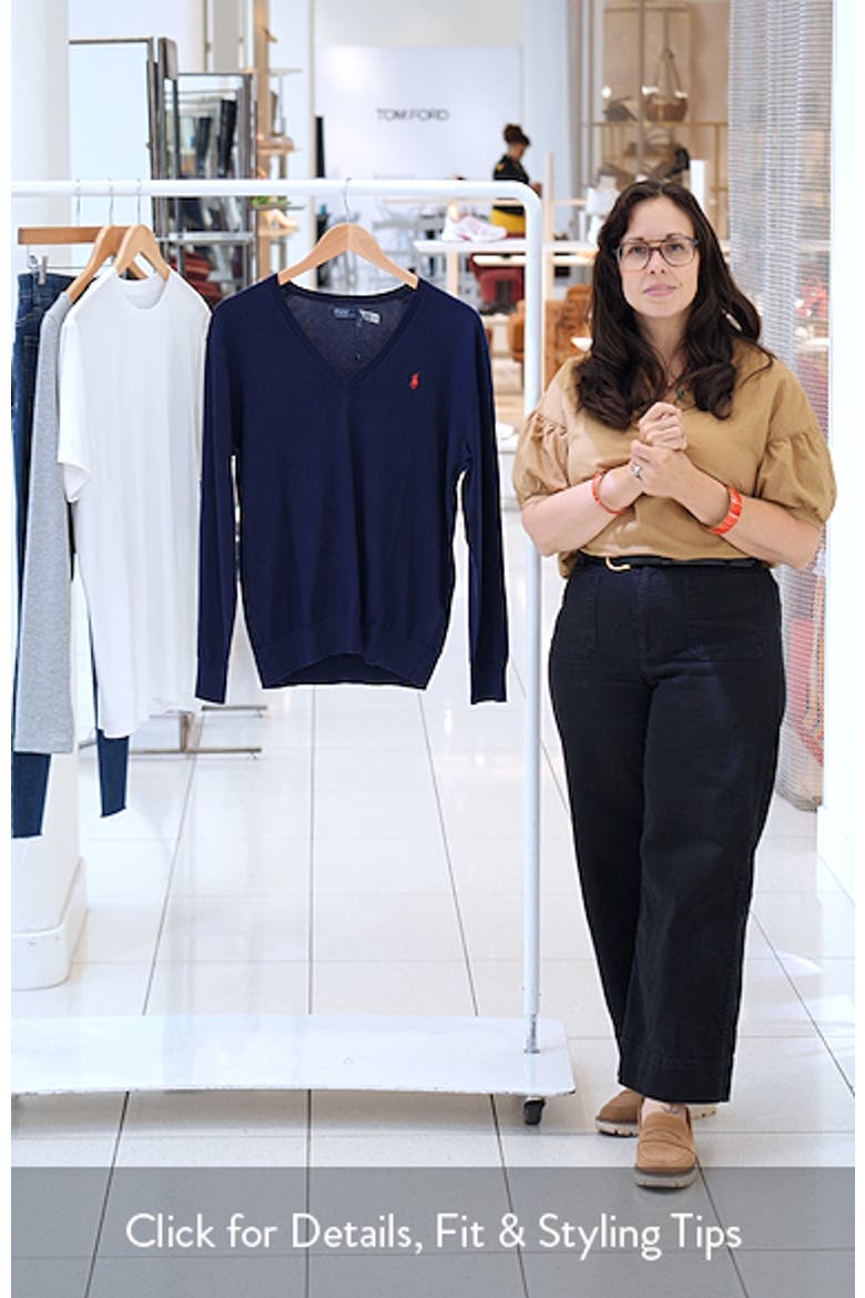 Relaxed Cotton V-Neck Sweater video