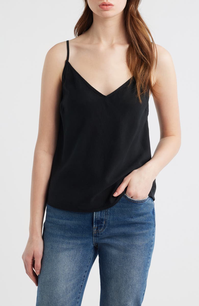 Bella Dahl Clean Camisole, Main, color, Vintage Black