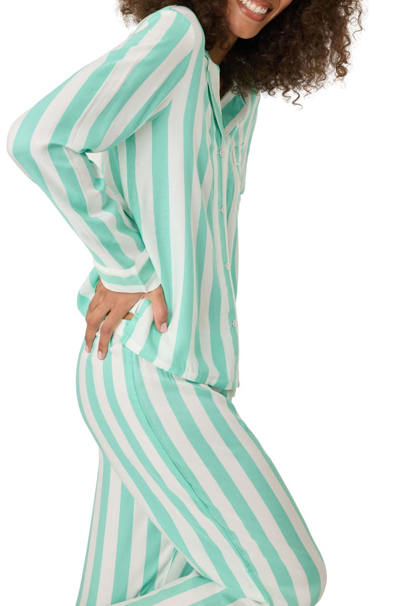 PJ Salvage Farmer Long Sleeve Pajama Top, Alternate, color, Ivory