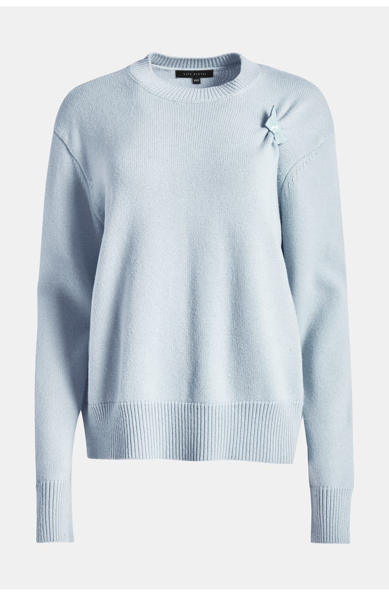 KATE BARTON Pinched Merino Cashmere Sweater, Main, color, Steel Blue
