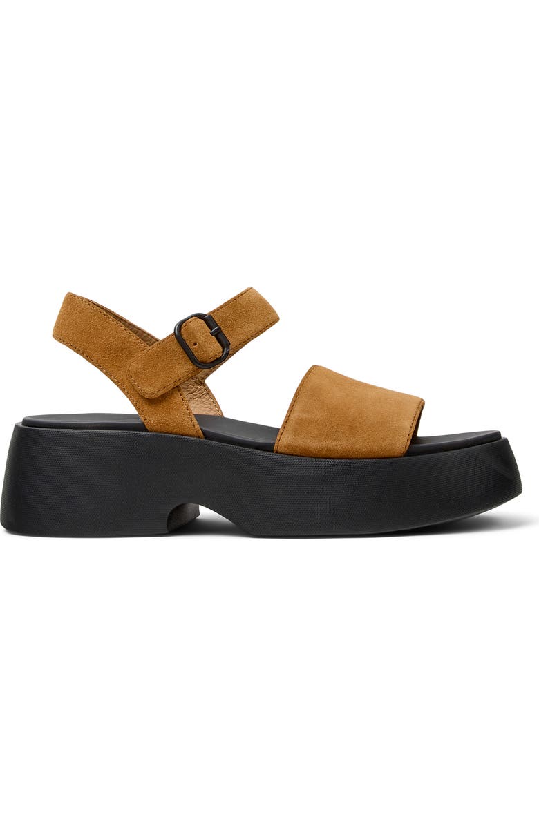 Camper Tasha Platform Sandal, Alternate, color, Medium Brown