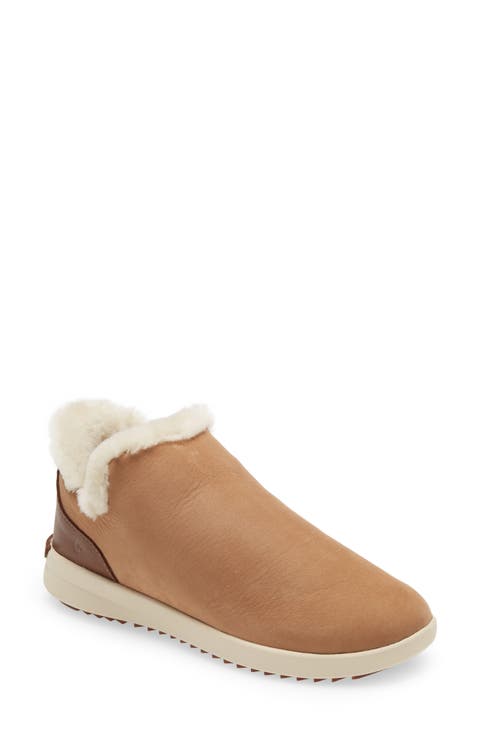 Malua Hulu Genuine Shearling Waterproof Slip-On Sneaker (Women)