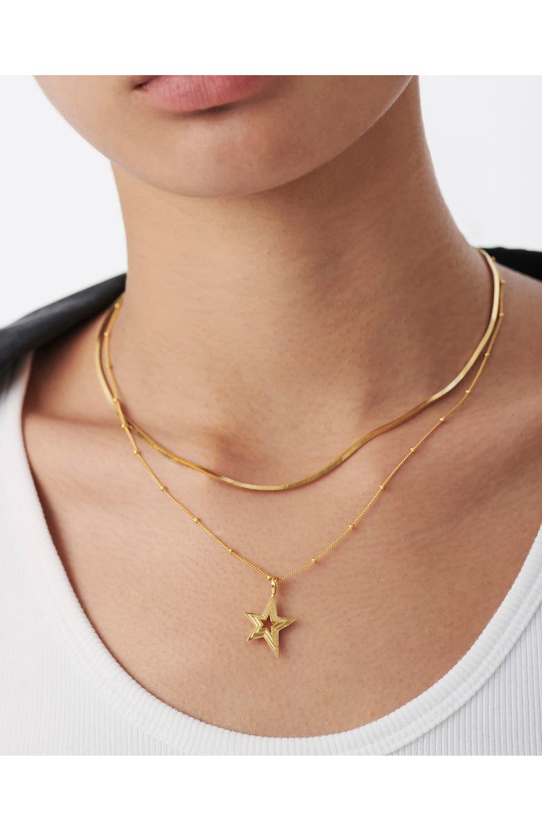 Missoma Celestial Large Step Star Pendant Necklace, Alternate, color,