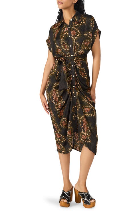 Tori Abstract Print Shirtdress