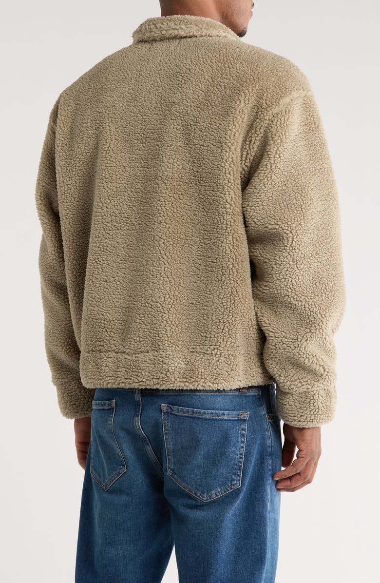 Museum of Peace & Quiet Wordmark Faux Shearling Work Jacket, Alternate, color, Taupe