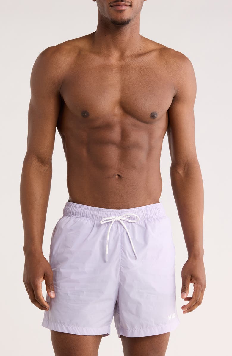 BOSS Haiti Swim Trunks, Main, color, Open Purple