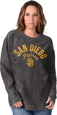 G-III 4HER BY CARL BANKS Women's G-III 4Her by Carl Banks Black San Diego Padres Comfy Cord Pullover Sweatshirt