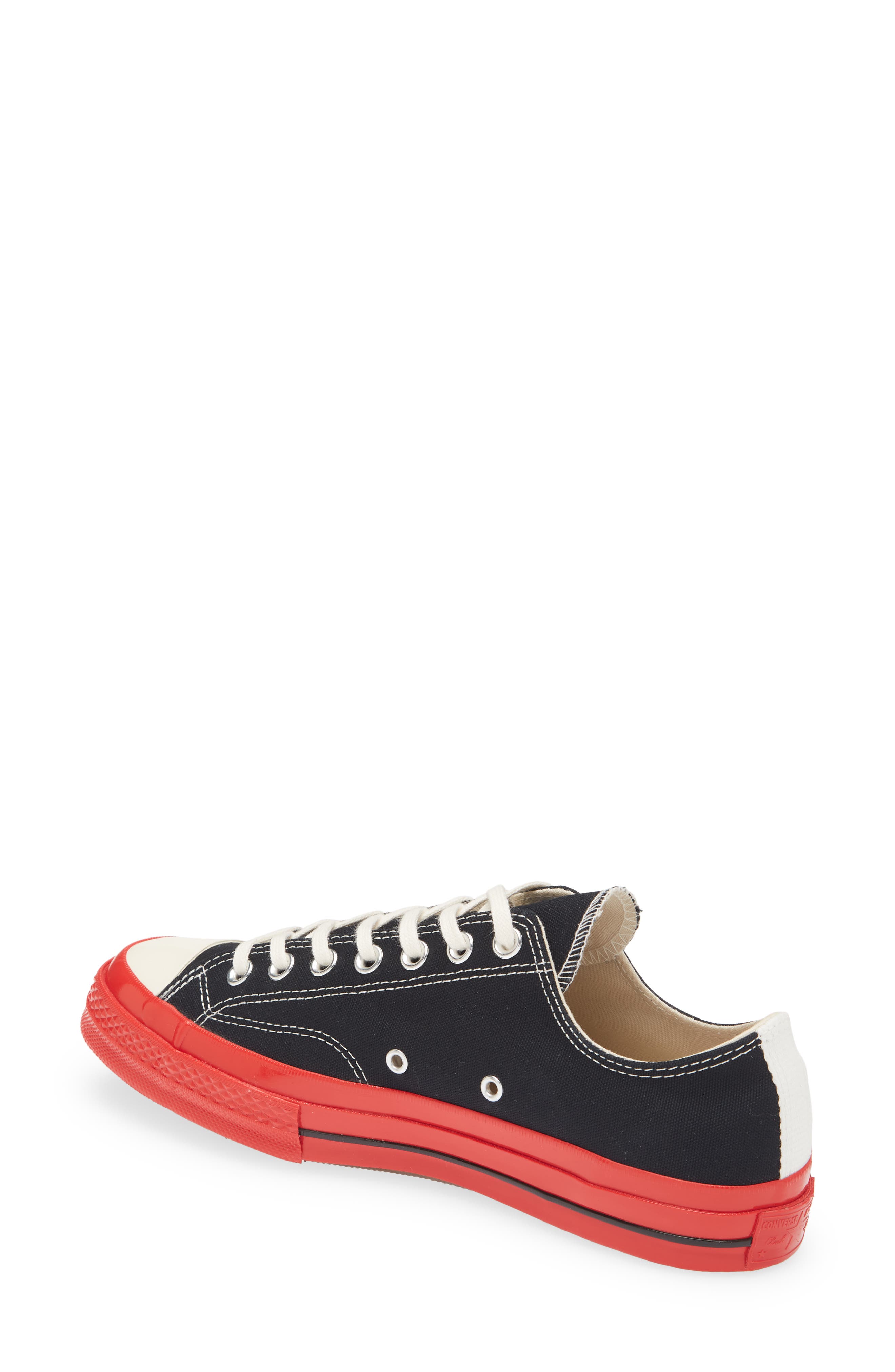 Comme des Garçons PLAY x Converse Chuck Taylor<sup>®</sup> Hidden Heart Red Sole Low Top Sneaker, Alternate, color, 